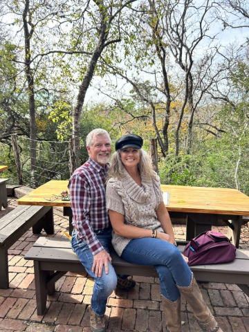 Laura & Curtis at the Gristmill Restaurant