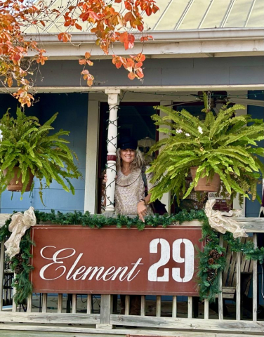 Laura at the "Element 29" shop in the Gruene Historic District
