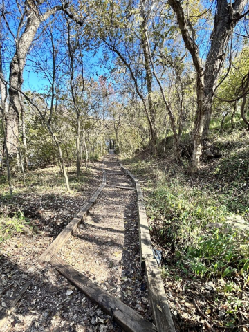 The Guadalupe River South Trail is a gentle pathway along the river, Canyon Lake, Texas.