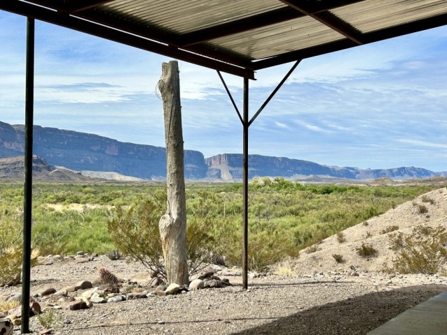 The View of Santa Elena Canyon from Castolon Historic District Visitor Center, Big Bend National Park