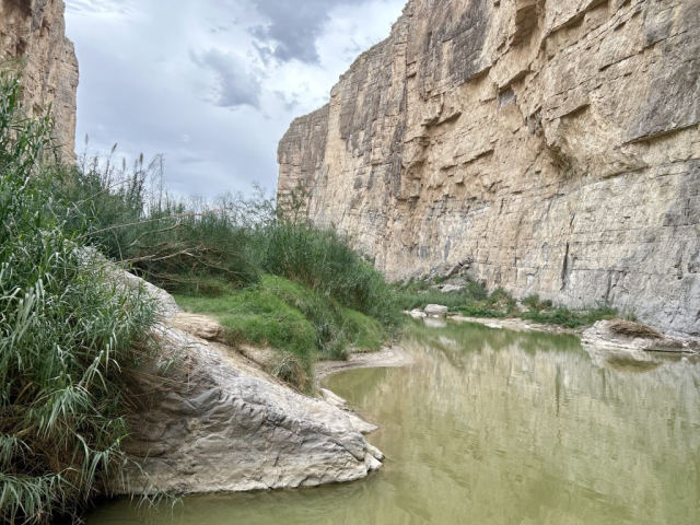 Looking downstream on the Rio Grande River, Santa Elena Canyon, Big Bend National Park, TX