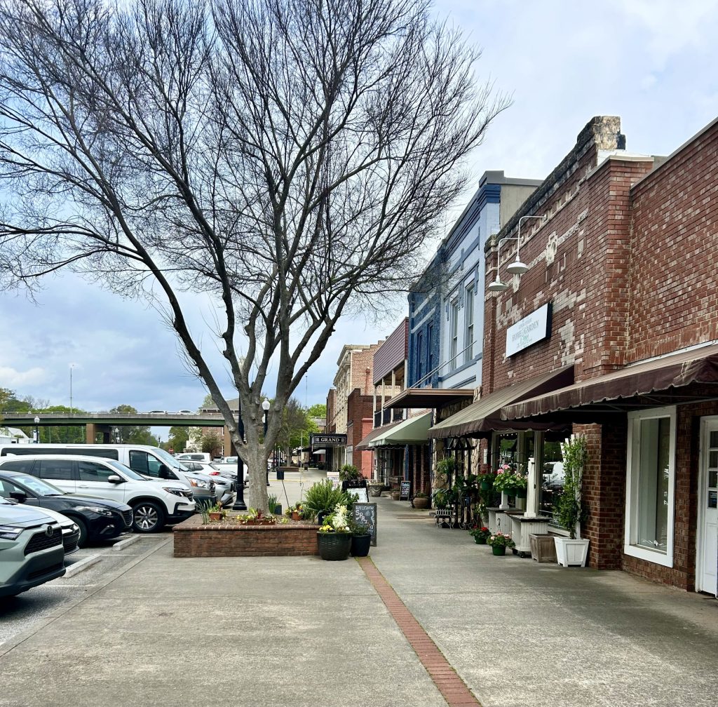 Another inviting street in the Historic District of Cartersville, Georgia.